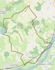 Poziția localității Savennières