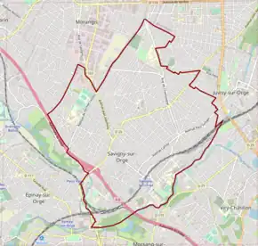 Poziția localității Savigny-sur-Orge