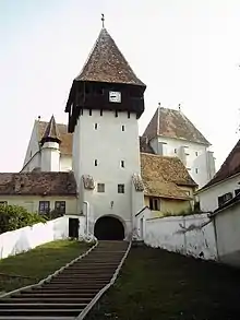 Biserica fortificată din BaznaMachetă  - Reconstituire pentru biserica din BaznaPlanul fortificației de la Bazna