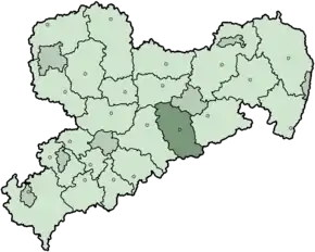 Poziția regiunii Weißeritz