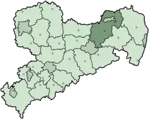 Poziția regiunii Kamenz