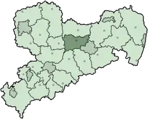 Poziția regiunii Meißen