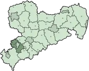 Poziția regiunii Zwickauer Land