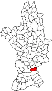 Amplasarea în cadrul județului