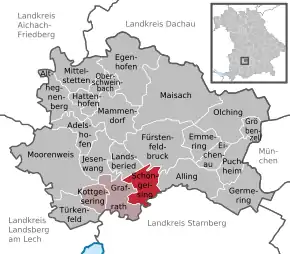 Poziția localității Schöngeising