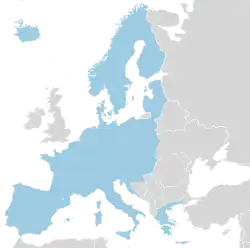 The Schengen Area as of 2009