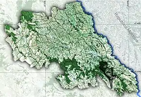 Amplasarea în cadrul județului