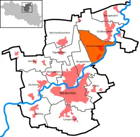 Poziția localității Schkortleben