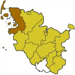Poziția regiunii Districtul Nordfriesland