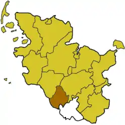 Poziția regiunii Districtul Pinneberg