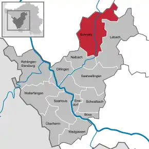 Poziția localității Schmelz