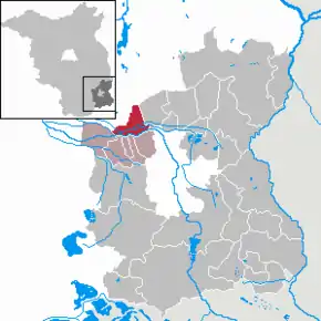 Poziția  Schmogrow-Fehrow pe harta districtului Spree-Neiße