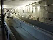 Galeria înainte de montarea șinelor.