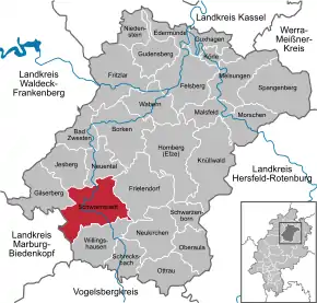 Poziția localității Schwalmstadt