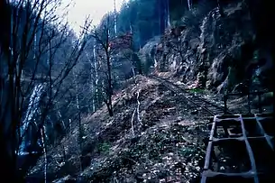 Imediat în aval de cascada Buciaş, în 1995