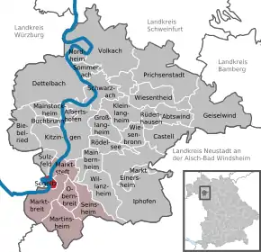 Poziția localității Segnitz