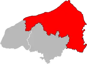 Arondismentul Dieppe în cadrul departamentului Seine-Maritime