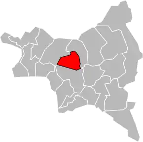 Poziția localității Cantonul Drancy