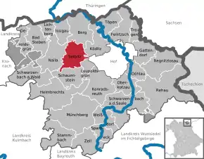 Poziția localității Selbitz