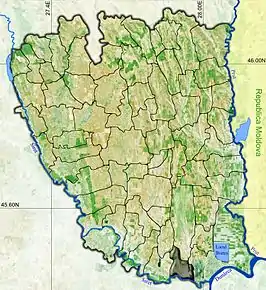 Amplasarea în cadrul județului



		
Poziția în cadrul României