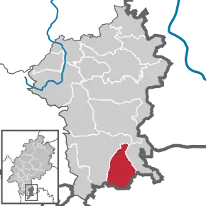 Poziția localității Sensbachtal