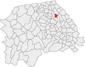 Amplasarea în cadrul județului