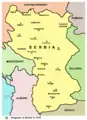 Harta Regatului Serbiei înainte de Primul război mondial