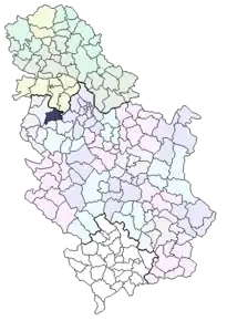 Localizarea comunei Vladimirci în Serbia