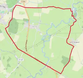 Poziția localității Sercy