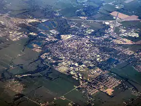 Aerial photo of Shelbyville.