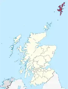 Poziția regiunii Shetland