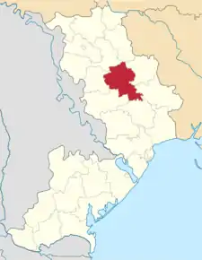 Poziția localității Șîreaieve