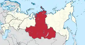 Poziția localității Districtul Federal Siberian