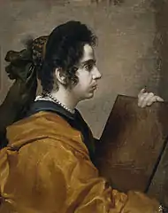 Juana Pacheco, soția artistului, ca sibilă (?), c. 1631. O reprezentare mai rigidă a unui portret similar. Această lucrare a fost foarte des pictată în secolul al XIX-lea, când au fost adăugate diverse elemente, precum bijuteriile. Pictura de deasupra a fost îndepărtată la începutul anilor 1920 când i-a fost atribuită lui Velázquez. Precum Sibilă cu Tabula Rasa se crede că nu a fost terminată.