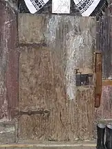 Uşa bisericii de lemn din Sic. Faţa posterioară.