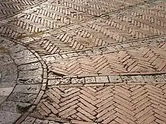 Pavaj din cărămidă în Piazza del Campo, Siena