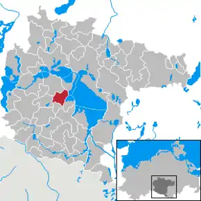 Poziția  Sietow pe harta districtului Müritz