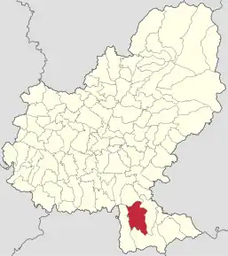 Localizare în cadrul județului