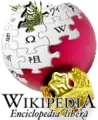 Sigla Wikipediei în limba română folosită în ziua de Crăciun, pe 25 decembrie