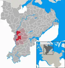 Poziția  Silberstedt pe harta districtului Schleswig-Flensburg