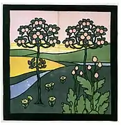 Bumbac printat din Silver Studio, pentru Magazinul Univerdal Liberty, din Regatul Unit (1904)