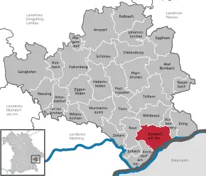 Poziția localității Simbach am Inn