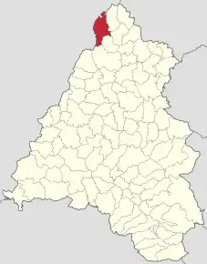 Localizare în cadrul județului