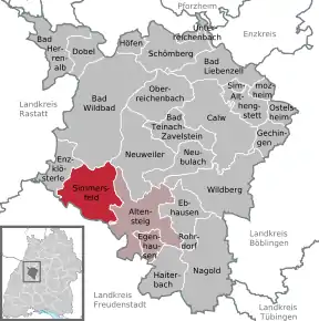 Poziția localității Simmersfeld