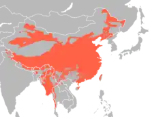 Distribuția limbilor sino-tibetane