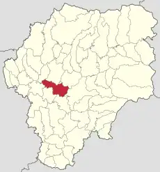 Localizare în cadrul județului