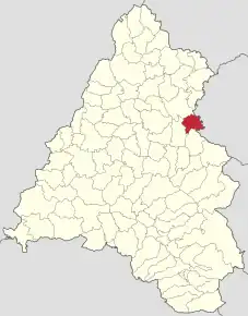 Localizare în cadrul județului