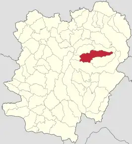 Amplasarea în cadrul județului