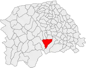 Amplasarea în cadrul județului