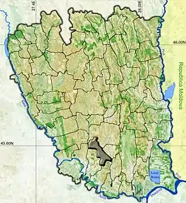 Amplasarea în cadrul județului
Poziția în cadrul României